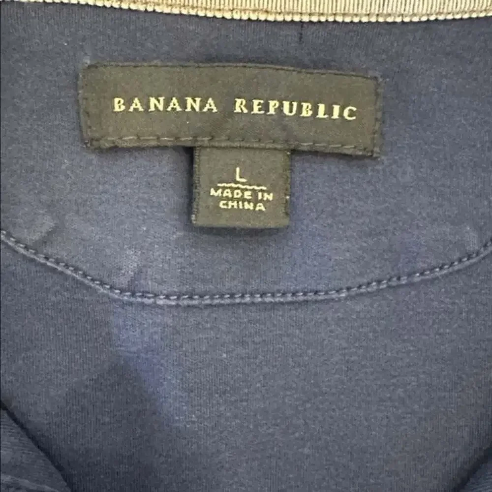 Banana Republic Navy Blue Polo Shirt Size Large